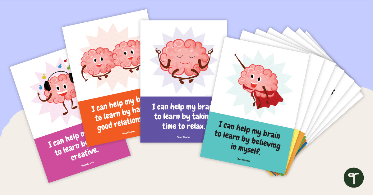 I Can Help My Brain to Learn — Printable Classroom Posters teaching resource