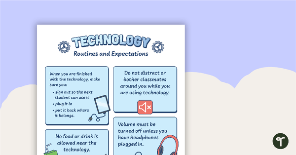 Technology Routines Poster teaching resource