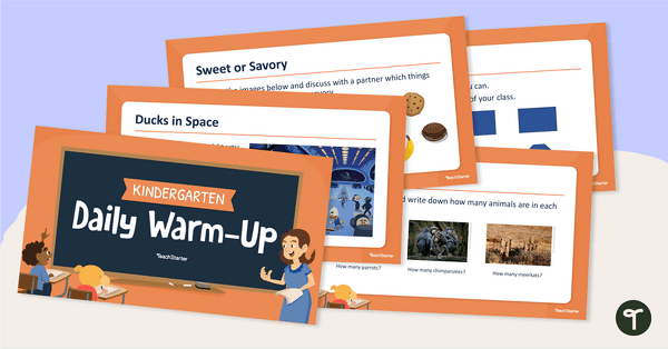 Preview image for Kindergarten Daily Warm-Up – PowerPoint 1 - teaching resource
