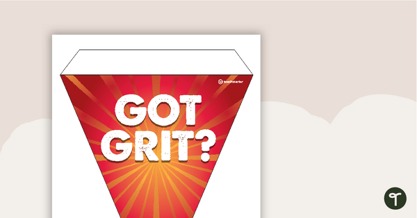 Grit Pennant Banner for the Classroom teaching resource