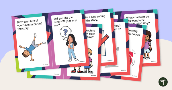 Preview image for Fun With Fiction Task Cards - teaching resource