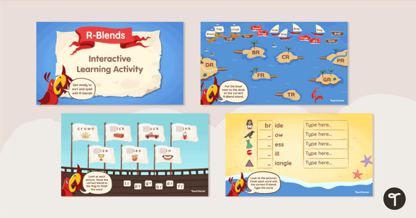 Image of Google Interactive R-Blends Sort and Write Activity