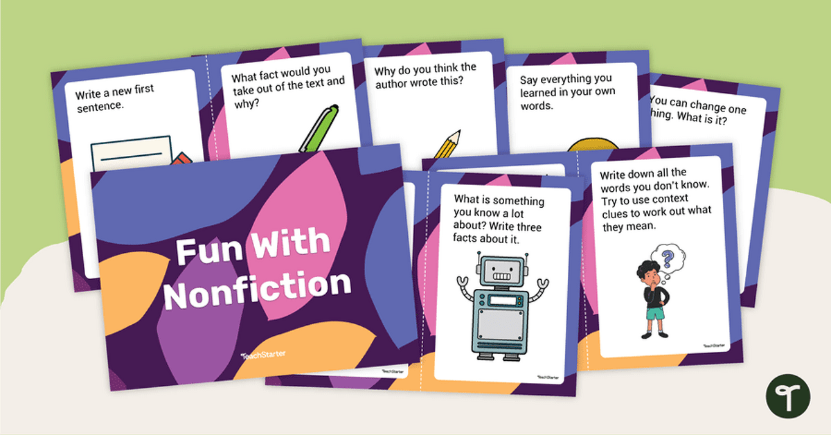 Fun With Nonfiction Task Cards teaching resource