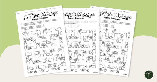 Go to Maths Mazes (Number Sequencing) teaching resource