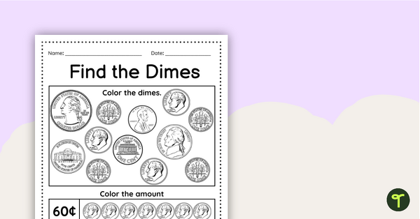 dime coloring page