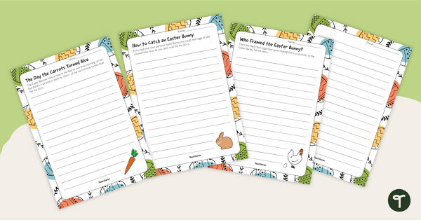Preview image for Easter Writing Prompts Worksheet - teaching resource