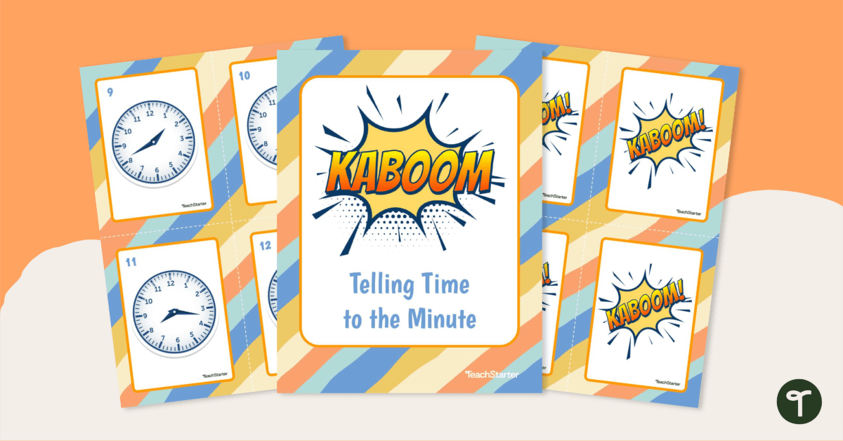 Time to the Minute – Kaboom Game teaching resource