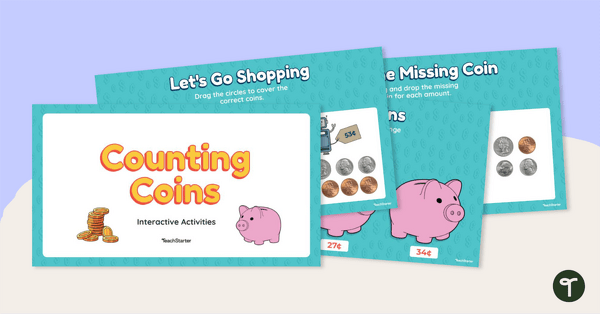 Go to Counting Coins - Interactive Activities teaching resource