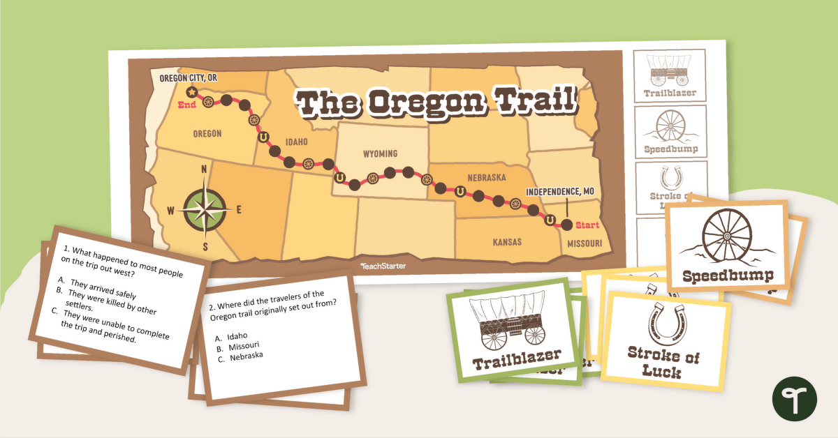 The Oregon Trail Board Game teaching resource