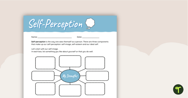 Self-Perception Worksheet teaching resource