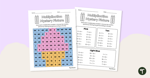 Image of Multiplication Mystery Picture (Ice Cream)