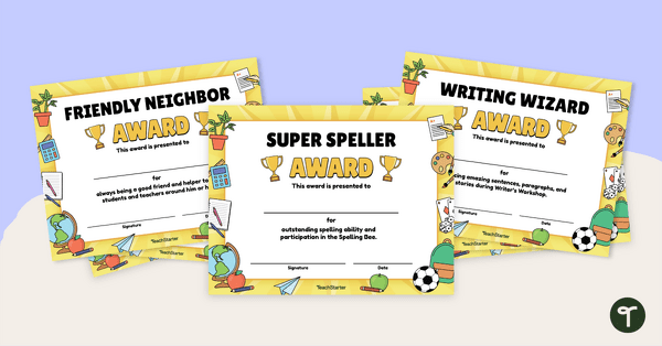Image of Editable End-of-Year Class Superlative Awards