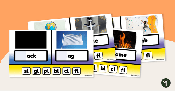 Google交互式L -Blends单词构建活动 - 教学资源的预览图像