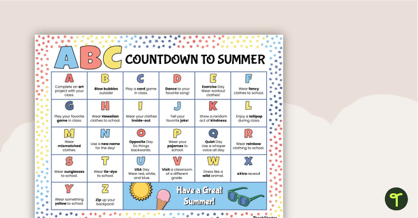 Abc Countdown To Summer Teach Starter