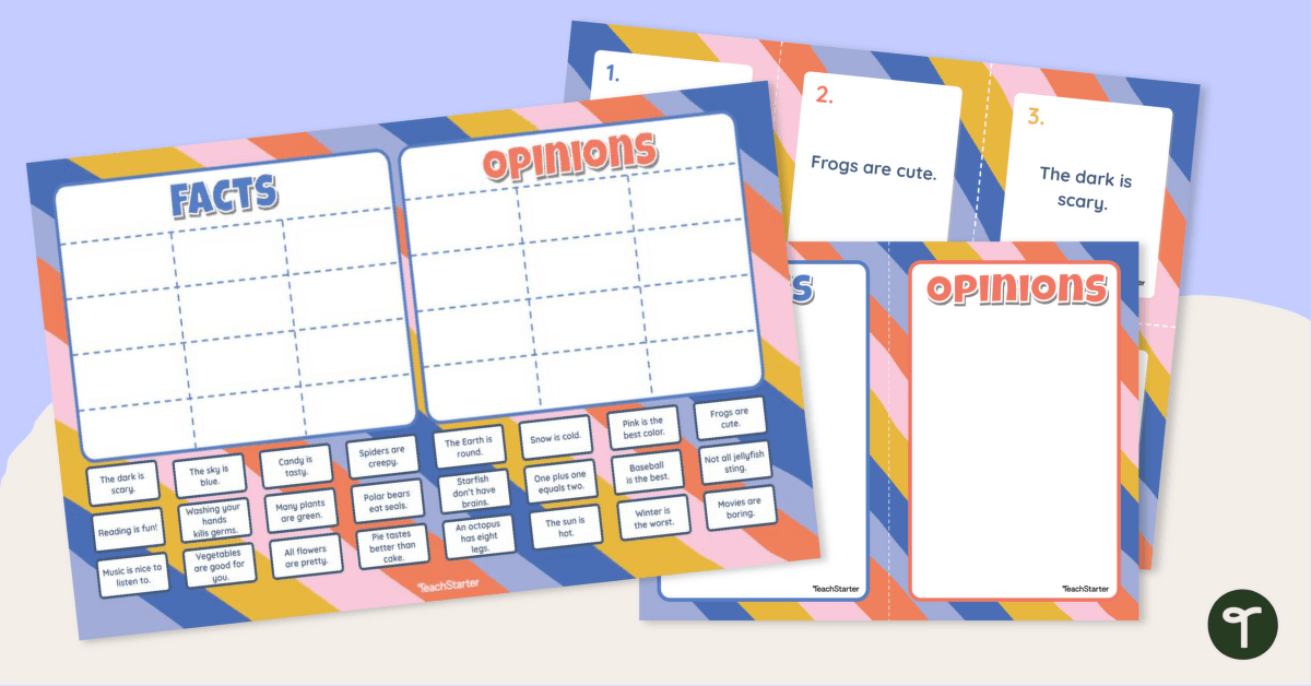 Fact and Opinion Sort - Interactive or Printable Activity teaching resource