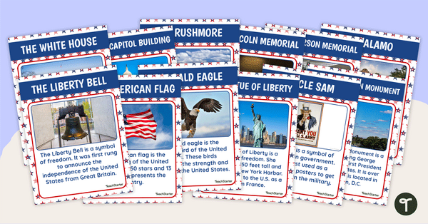 Preview image for American Symbols and Monuments Posters - teaching resource