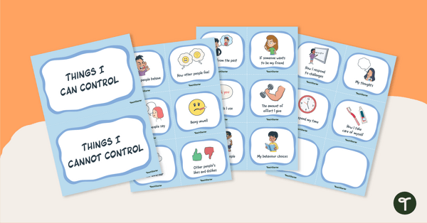 Things I Can and Cannot Control - Sorting Activity teaching resource