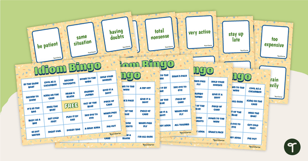 Go to Idioms Bingo Game teaching resource