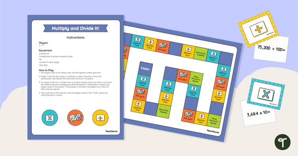 Preview image for Multiply or Divide It! Board Game - teaching resource