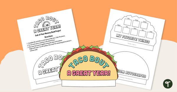 预览图像“Taco”布特伟大的一年- of Year Memory Craft - teaching resource