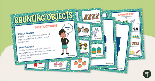 去计算Objects Sort - Numbers 1-5 teaching resource