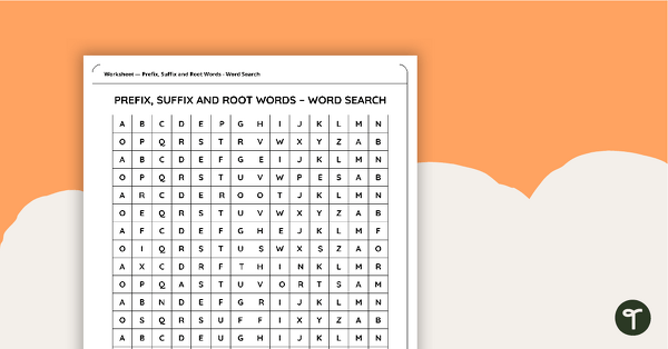Preview image for Prefix, Suffix and Root Words Word Search - teaching resource