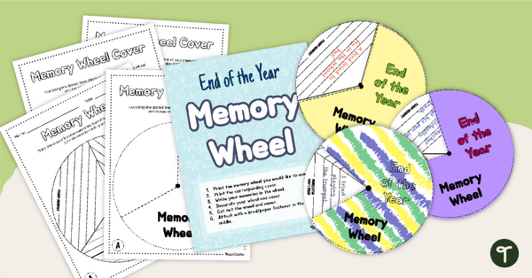 Preview image for End of the Year Memory Wheel - teaching resource