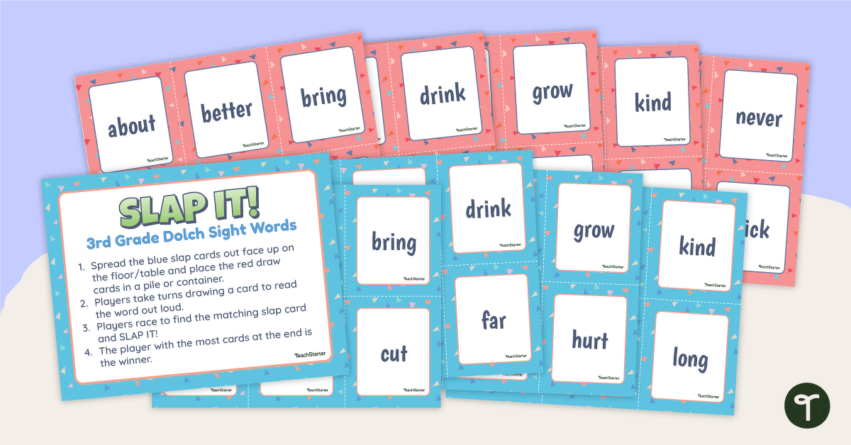 Sight Word SLAP IT! - Third Grade Dolch Words teaching resource