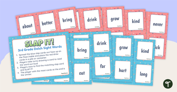 Go to Sight Word SLAP IT! - Third Grade Dolch Words teaching resource