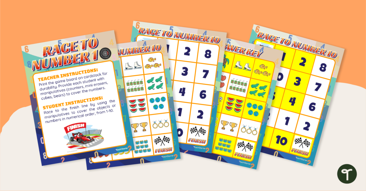 Race to Number 10 teaching resource