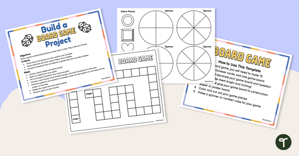 End of Year - Build a Board Game Project teaching resource