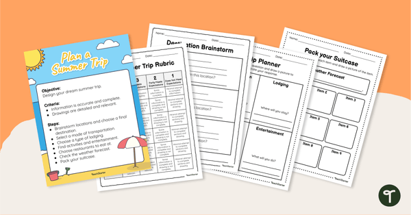 Preview image for Plan a Summer Trip - teaching resource