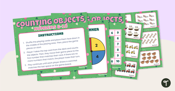 Image of Counting Objects Board Game - Numbers 6-10