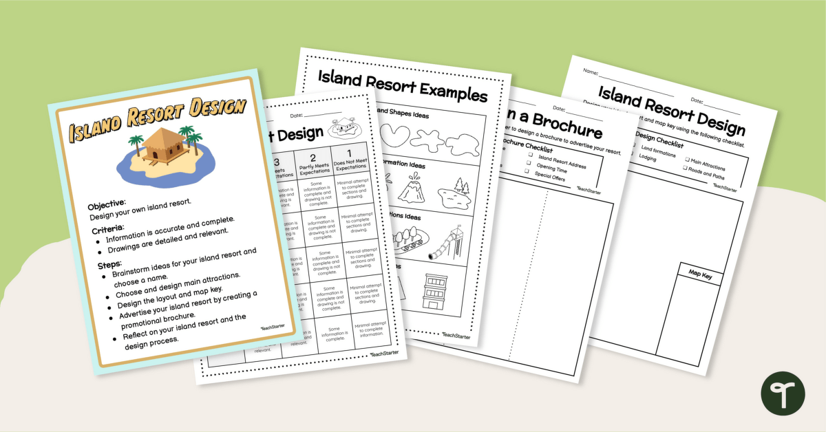 End of Year - Island Resort Design Project teaching resource