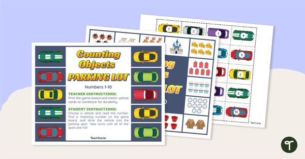 Go to Counting Objects Parking Lot - Numbers 1-10 teaching resource