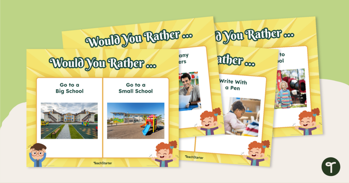 Would You Rather...? Back to School Edition teaching resource