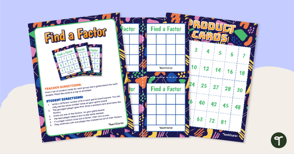 Preview image for Find a Factor - teaching resource