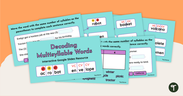 Preview image for Multisyllable Words Google Interactive - teaching resource