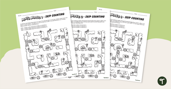 Image of Math Mazes (Skip Counting)