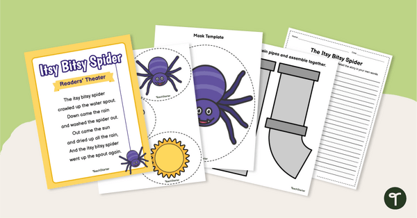 去读者剧场——Itsy Bitsy Spider读d Retell Activity teaching resource