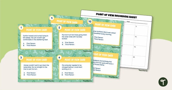 Point of View Task Cards - Beginner Set teaching resource