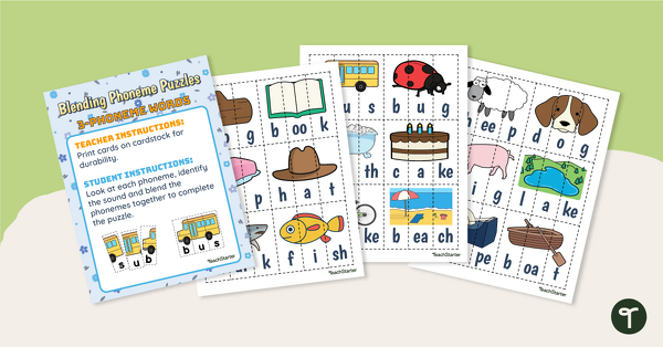 Go to Blending Phoneme Puzzles — 3-Phoneme Words teaching resource