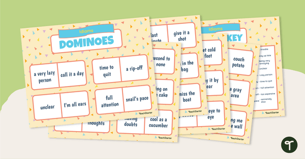 Preview image for Idioms Dominoes - teaching resource