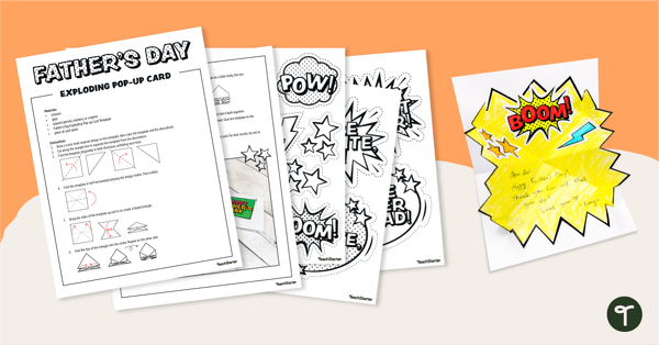 Preview image for Father's Day Exploding Pop-up Card - teaching resource