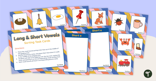 Long and Short Vowel Sound Cups - Early Education Zone