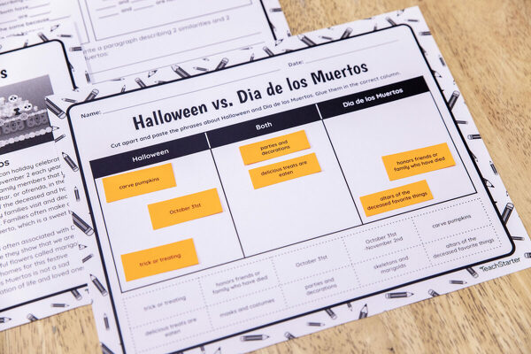 Halloween vs. Dia de Los Muertos - Differentiated Paired Passages teaching resource