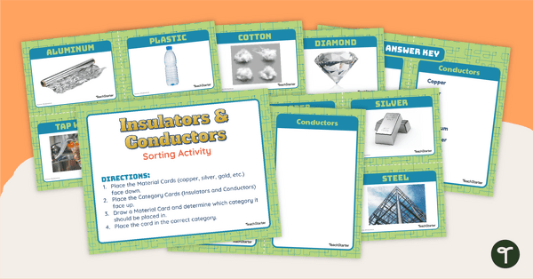 Image of Insulators & Conductors Sorting Activity