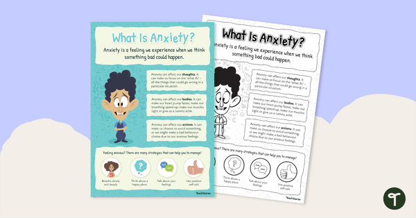 Go to What Is Anxiety? Poster teaching resource