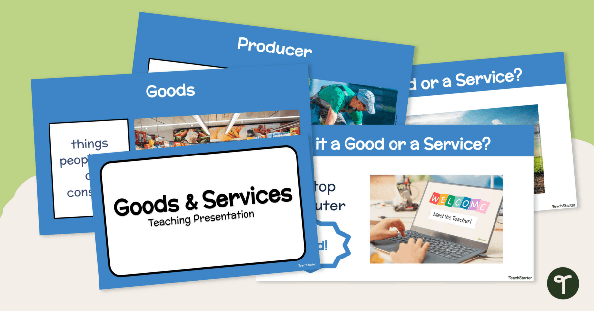 Teaching Goods and Services Presentation teaching resource