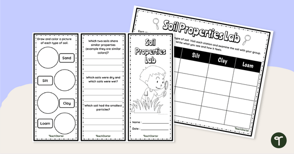 types of soil for kids worksheets